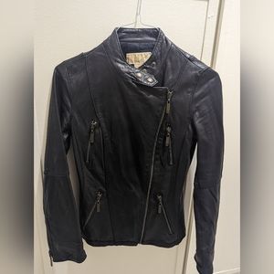 Michael Kors black leather jacket XS
